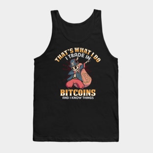 BTC Crypto Trader Funny Cryptocurrency Bitcoin Gift Tank Top